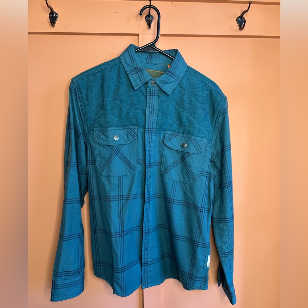 Howler brothers Quintana quilted flannel - Deep Teal - Size Small - Never worn